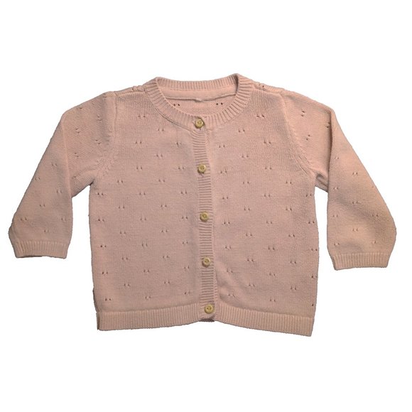 Pale Pink Knit button down Cardigan - Picture 1 of 3